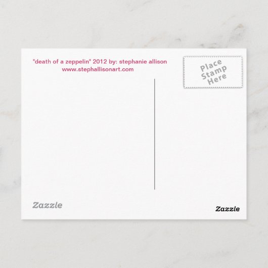 Dood van een Zeppelin Briefkaart (Achterkant)