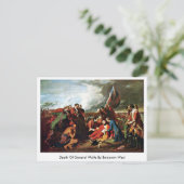 Dood van generaal Wolfe door Benjamin West Briefkaart (Staand voorkant)