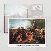 Dood van generaal Wolfe door Benjamin West Briefkaart (Voorkant / Achterkant)
