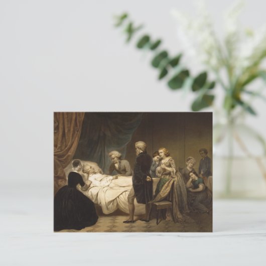 Dood van George Washington briefkaart (Staand voorkant)