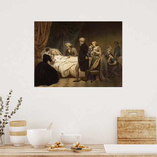 Dood van George Washington poster/gedrukte tekst Poster (Keuken)