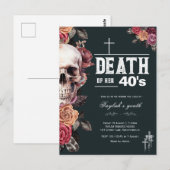 Dood van haar 40s - 50ste verjaardag uitnodiging (Voorkant / Achterkant)