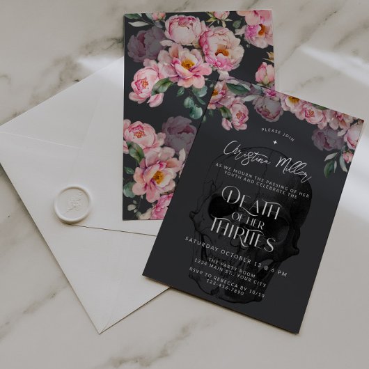 Dood van haar 40ste verjaardag uitnodiging