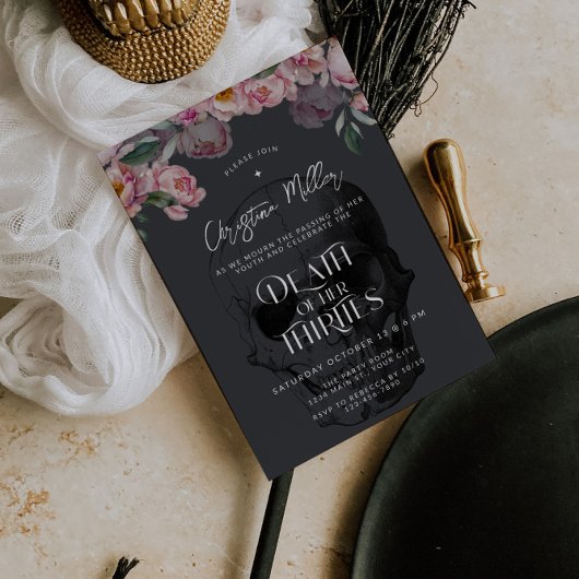 Dood van haar 40ste verjaardag uitnodiging