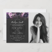 Dood van haar twintiger jaren 30e verjaardagsfeest kaart (Voorkant)