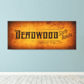 DOOD VAN HET OUDE Westen Canvas Afdruk (Insitu (Houten vloer))