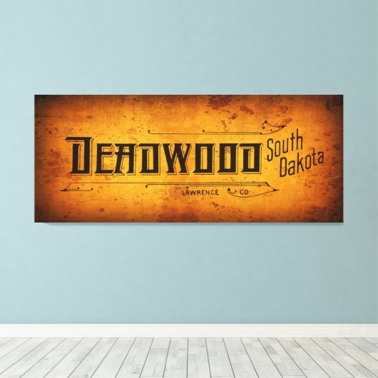 DOOD VAN HET OUDE Westen Canvas Afdruk (Insitu (Houten vloer))