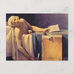 dood van Jacques-Louis David van Marat Briefkaart