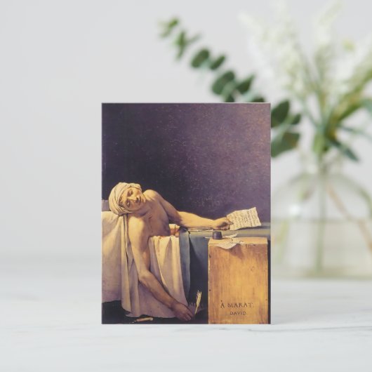 dood van Jacques-Louis David van Marat Briefkaart (Staand voorkant)