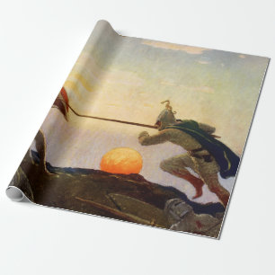 "Dood van koning Arthur en Sir Mordred" door NC Wy Cadeaupapier