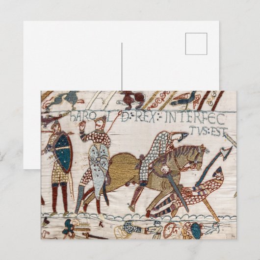 Dood van Koning Harold (Bayeux Tapestry) Briefkaar Briefkaart (Voorkant / Achterkant)