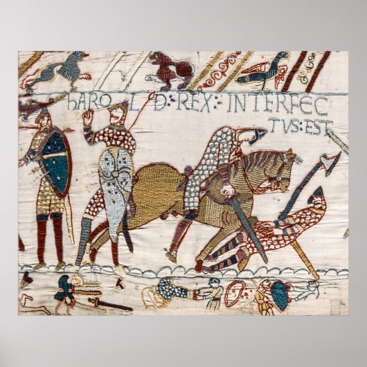 Dood van koning Harold (Bayeux Tapestry) Poster (Voorkant)