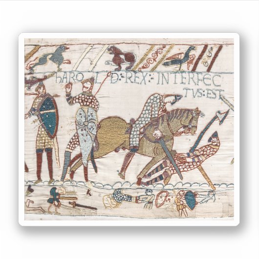 Dood van koning Harold (Bayeux Tapestry) Sticker (Voorkant)