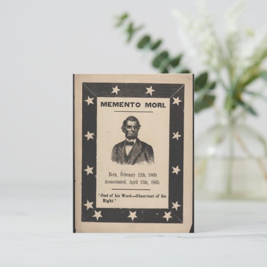 Dood van Lincoln Briefkaart (Staand voorkant)