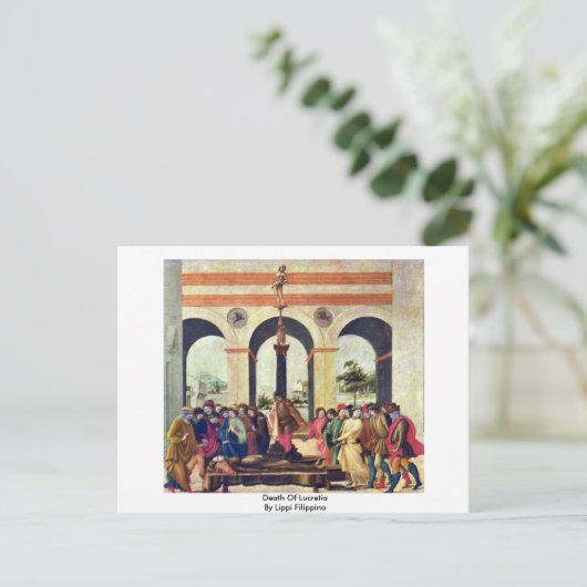 dood van Lucpensiona door lippi Filippino Briefkaart (Staand voorkant)