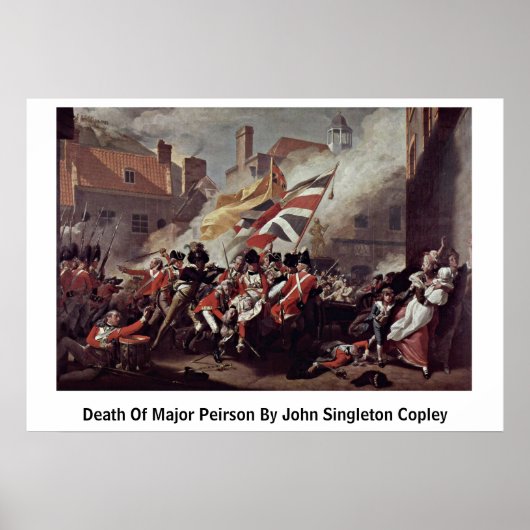 Dood van majoor Peirson door John Singleton Copley Poster (Voorkant)