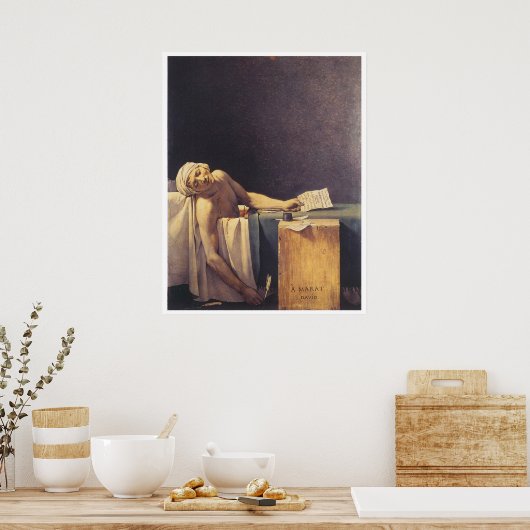 Dood van Marat, 1793 Poster (Keuken)
