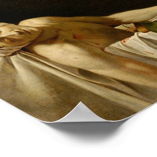 Dood van Marat door Jacques-Louis David Poster (Hoek)