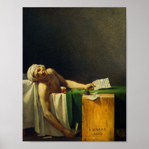 Dood van Marat door Jacques-Louis David Poster