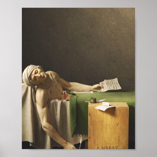 Dood van Marat door Jacques Louis David Poster (Voorkant)