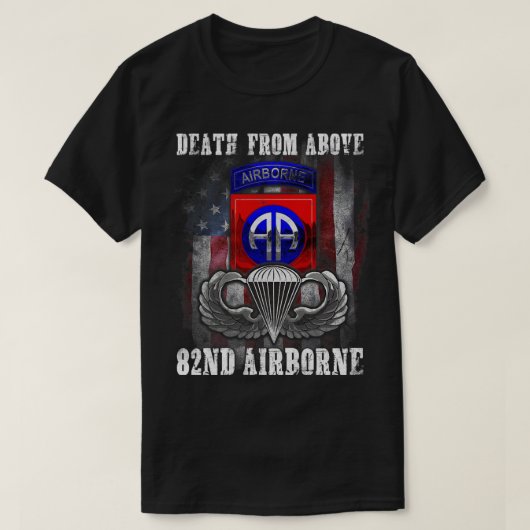 Dood van meer dan 82e luchtverkeersdivisie Paratro T-shirt (Design voorkant)