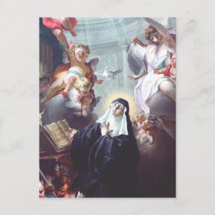 Dood van Saint Scholastica Briefkaart