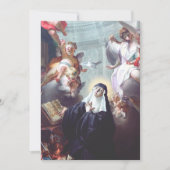 Dood van Saint Scholastica Feestdagenkaart (Voorkant)