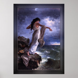 Dood van Sappho door Miguel Carbonell Selva Poster