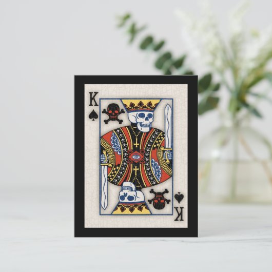 Dood van schoppen briefkaart (Staand voorkant)