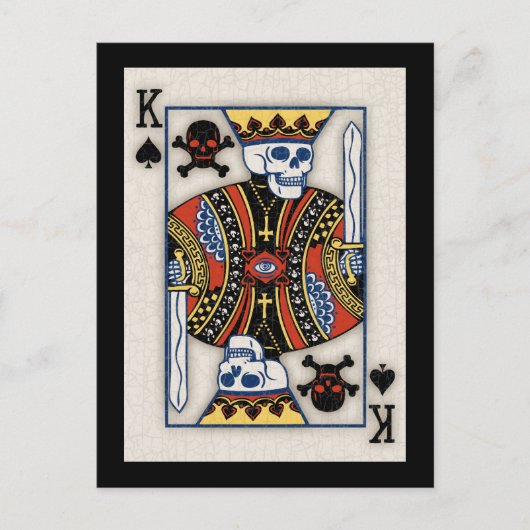 Dood van schoppen briefkaart (Voorkant)