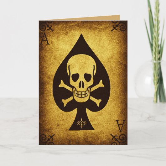 dood van schoppen-wenskaart kaart (Voorkant)