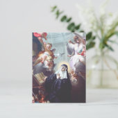 Dood van Sint-Scholastica Briefkaart (Staand voorkant)