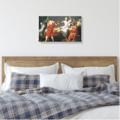 Dood van Socrates door J.L. David - Op Canvas ~ (Insitu (Slaapkamer))