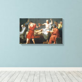 Dood van Socrates door J.L. David - Op Canvas ~ (Insitu (Houten vloer))
