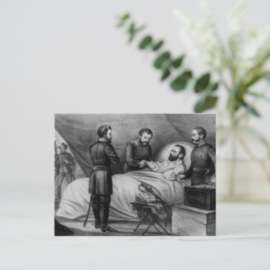 Dood van Stonewall Jackson Briefkaart (Staand voorkant)