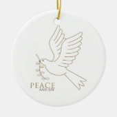 Dood van vrede keramisch ornament (Voorkant)