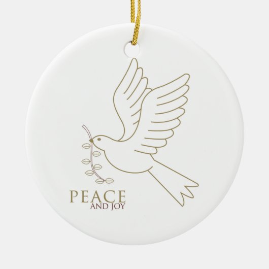 Dood van vrede keramisch ornament (Voorkant)