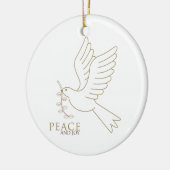 Dood van vrede keramisch ornament (Links)