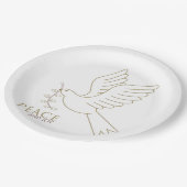 Dood van vrede papieren bordje (Gekanteld)