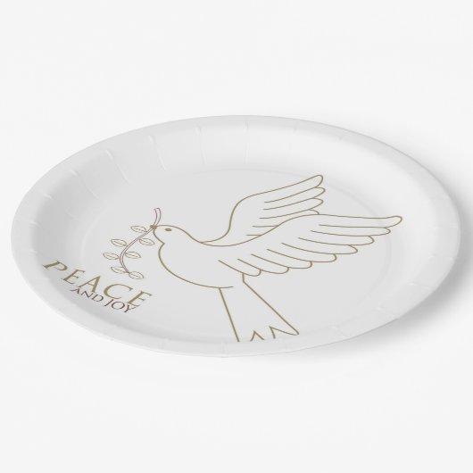 Dood van vrede papieren bordje (Gekanteld)