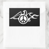 Dood van vrede rechthoekige sticker (Tas)