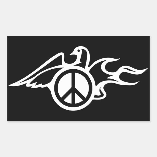 Dood van vrede rechthoekige sticker (Voorkant)