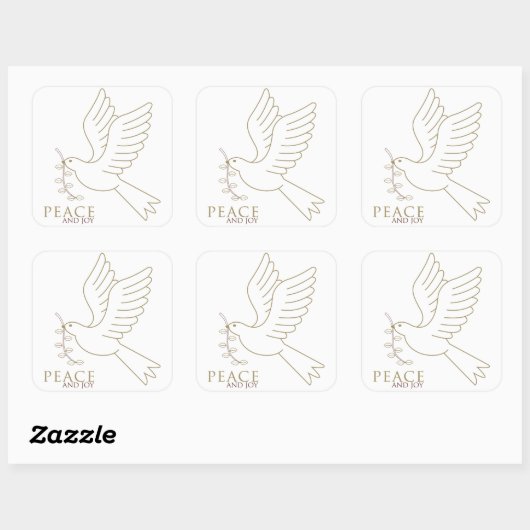 Dood van vrede vierkante sticker (Vel)