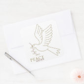 Dood van vrede vierkante sticker (Envelop)