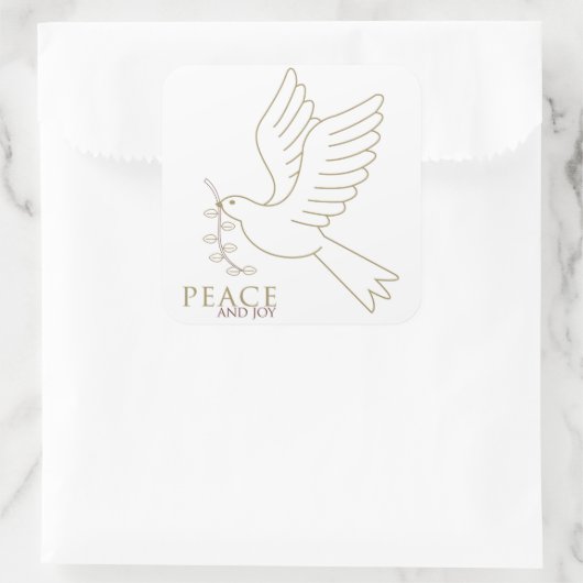 Dood van vrede vierkante sticker (Tas)