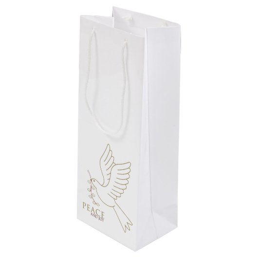 Dood van vrede wijn cadeautas (Voorkant Gekanteld)