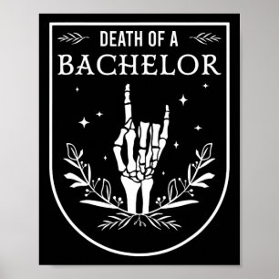 Dood van vrijgezel Groomsman Gothic Halloween Poster