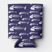 Dood visskelet Witte Botten Vist Humor Blikjeskoeler (Voorkant)