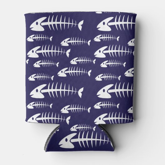 Dood visskelet Witte Botten Vist Humor Blikjeskoeler (Voorkant)