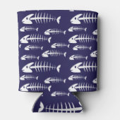 Dood visskelet Witte Botten Vist Humor Blikjeskoeler (Achterkant)